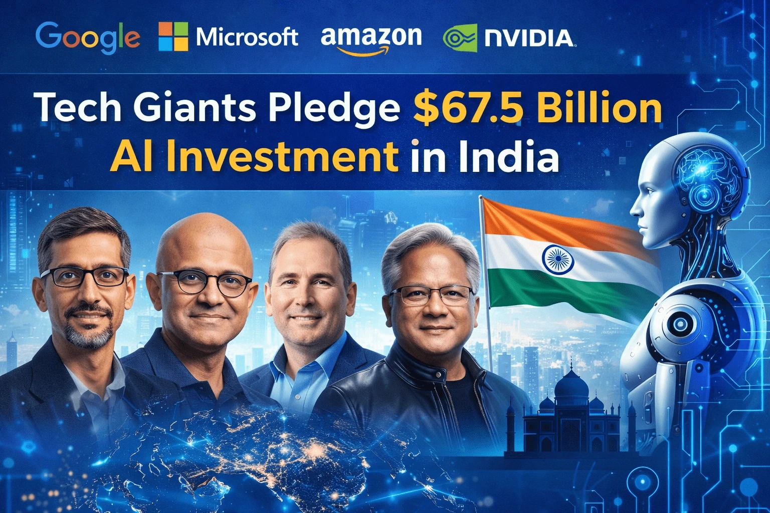 Tech Giants Pledge $67.5 Billion AI Investment in India