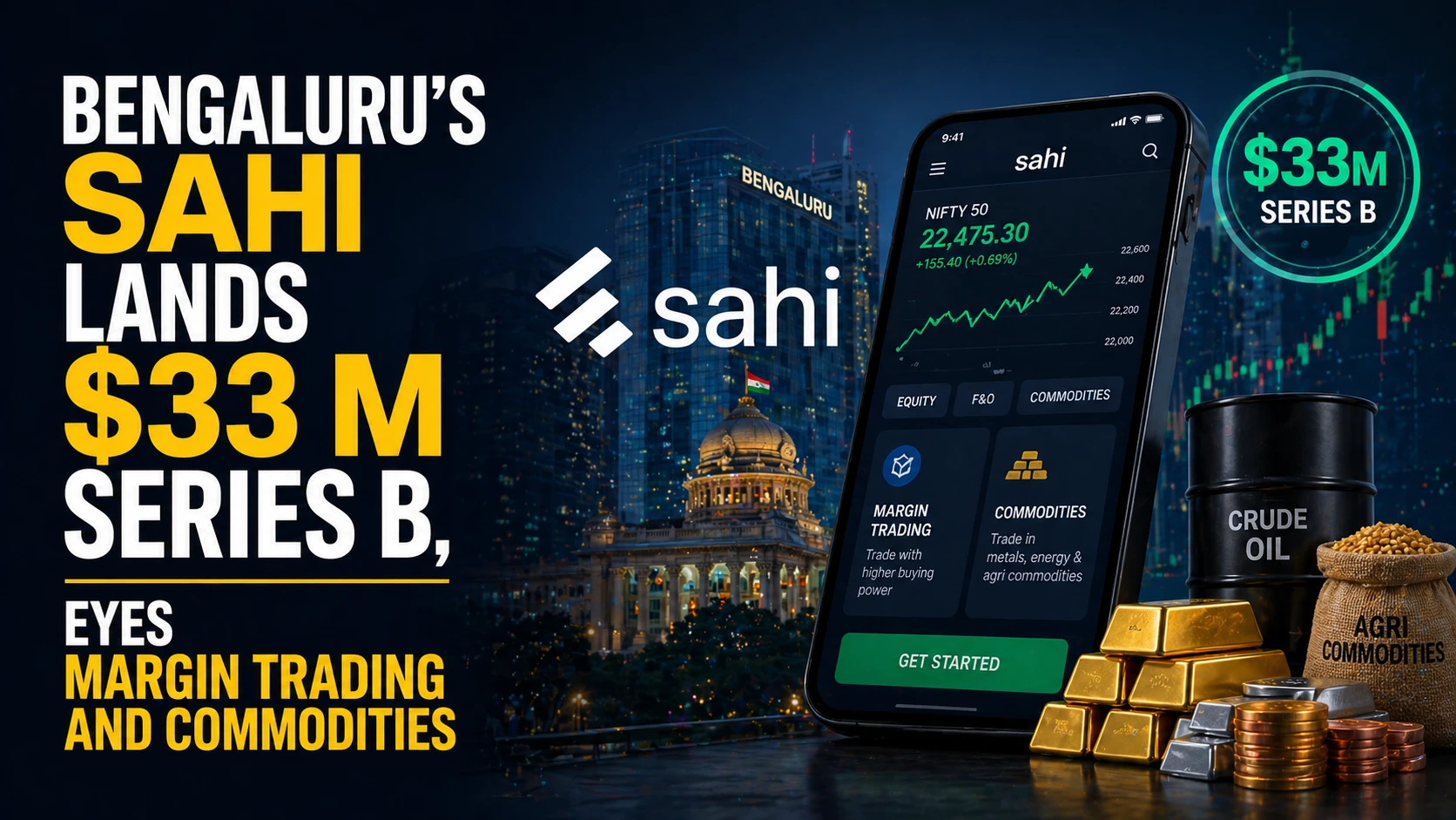 Bengaluru’s Sahi lands $33 M Series B, eyes margin trading and commodities