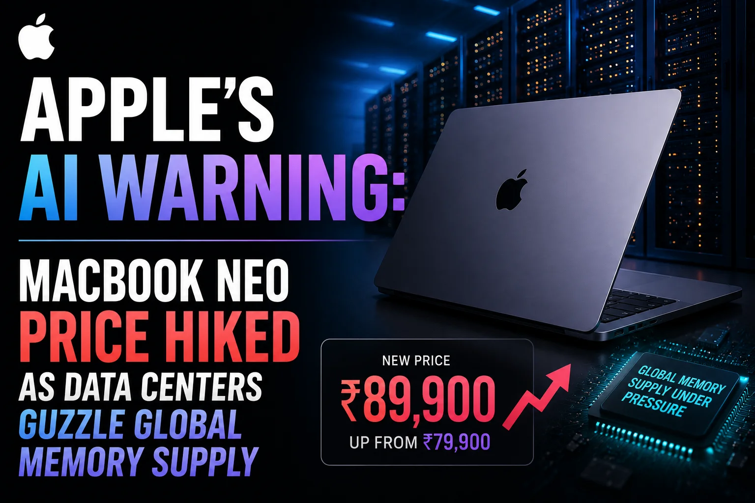 Apple's AI Warning: MacBook Neo Price Hiked as Data Centers Guzzle Global Memory Supply