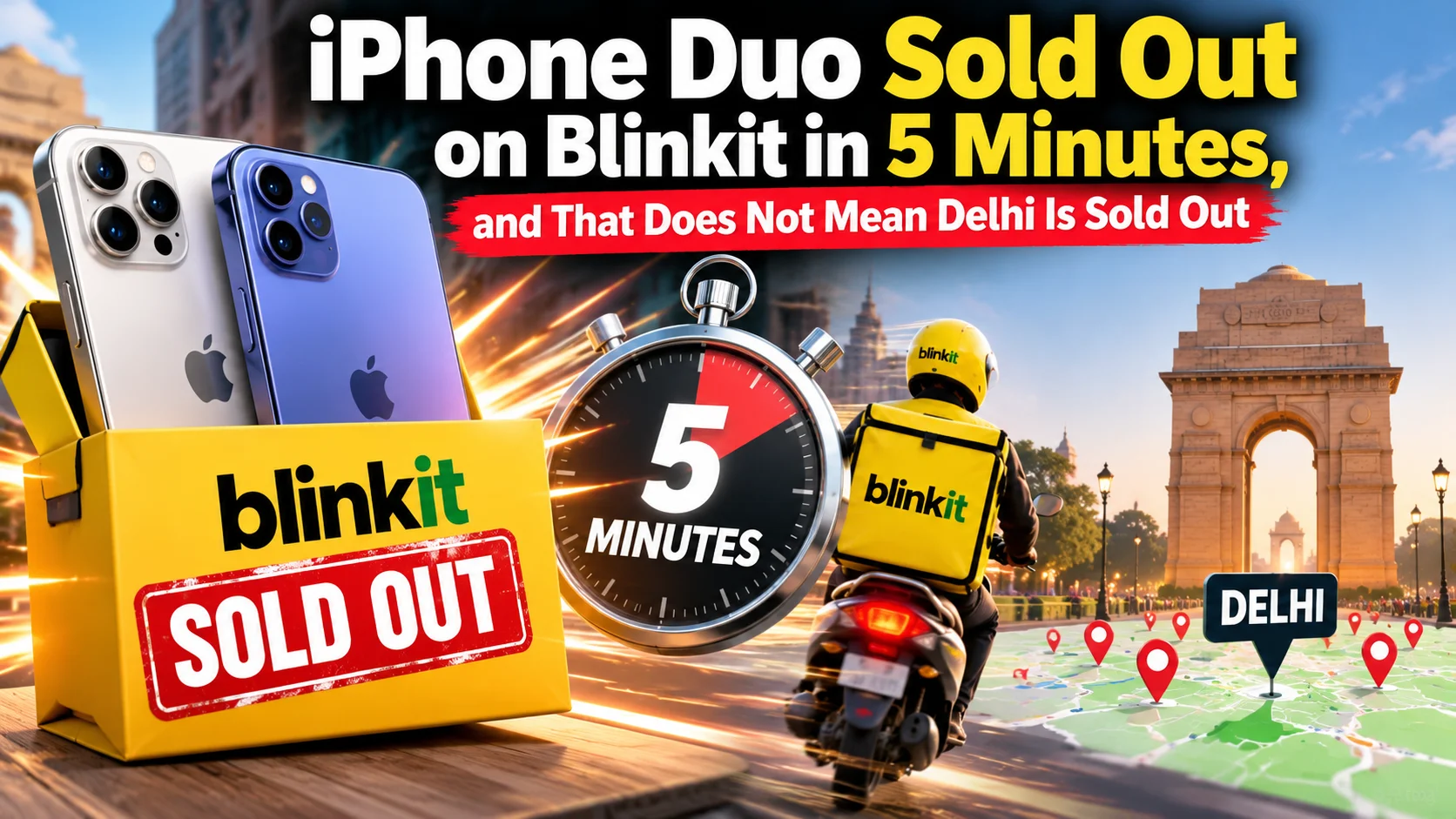 iPhone Duo Sold Out on Blinkit in 5 Minutes, and That Does Not Mean Delhi Is Sold Out